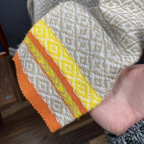 Ruby Rd Orange Yellow Brown Knit Fringe Trim Open Cardigan. Size Large - Picture 7 of 10